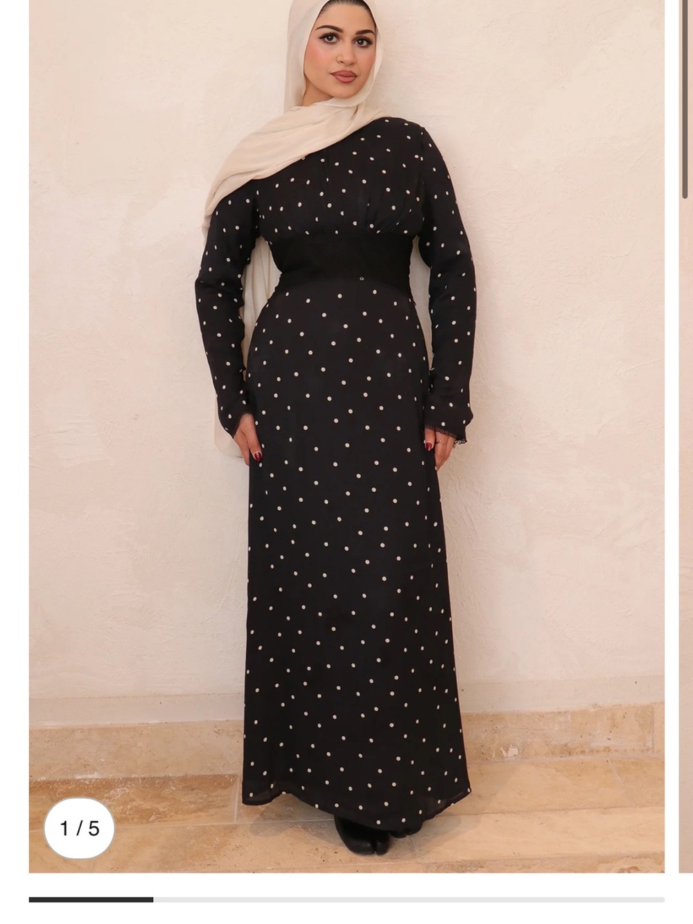 Lameera moda, La Moda Elia Lace Polka Dot black dress Size XXL